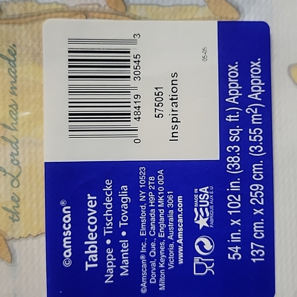 ⭐️4/$10⭐️NEW- Inspirations Collection 54" X 102" Paper Tablecover - Picture 4 of 4